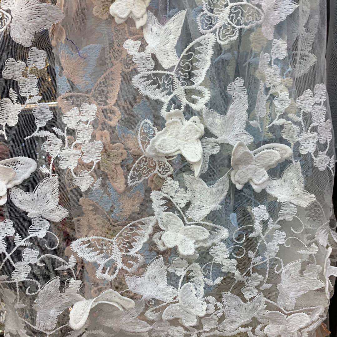 Embroidered Fabric 3D Dress Polyester for Women's Wear Wholesale Suppl 11